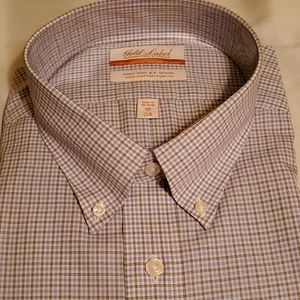 Gold Label Roundtree & Yorke 18/34 Blue, Tan,White Stripes